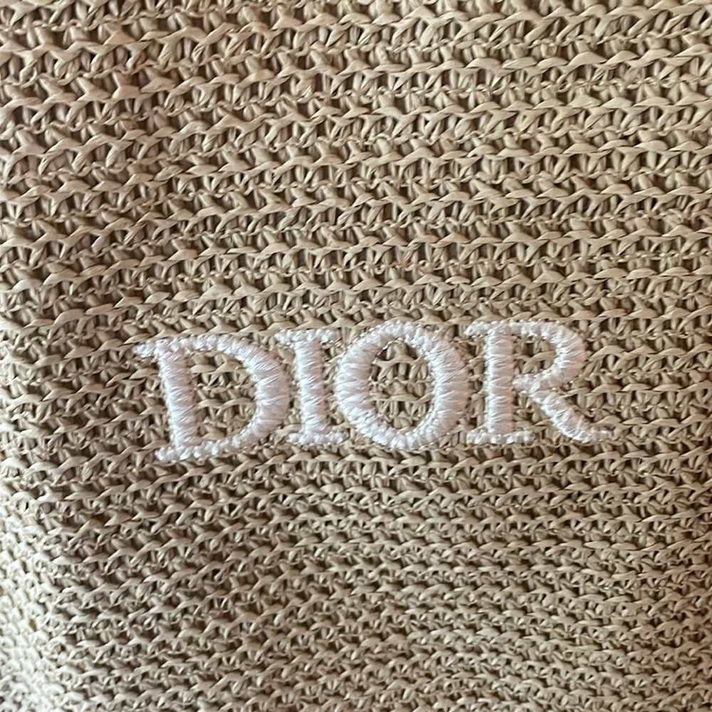 Christian Dior Large Straw/ Raffia Tote Bag GWP / VIP New. - Picture 7 of 10